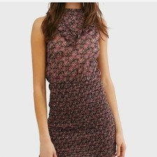 Free People Purple Sheath Halter Mini Dress