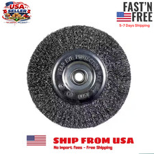 6-Inch Coarse Wire Wheel Brush for Bench Grinder Heavy-Duty Steel Bristles