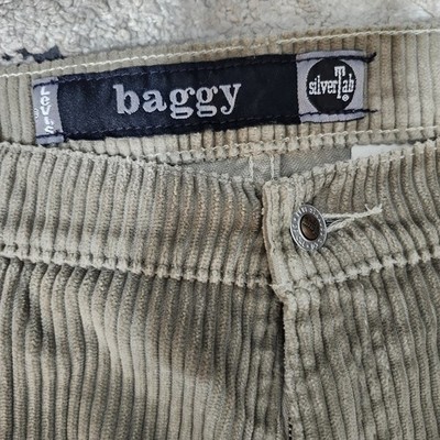 VTG 90s Levis SilverTab Baggy Corduroy Pants Mens 38x30 Gray Loose