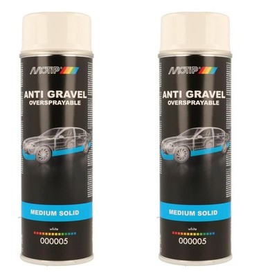 Weißer Steinschlag Sprühfarbe 2 x 500 ml Aerosol Anti Kiessplitter