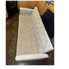 Beige Tufted Suede Convertible Futon Sofa Bed Adjustable 82x44x34 Up to 4