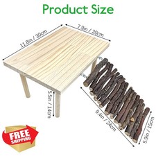 BNOSDM Reptile Basking Platform with Ramp, Hideout, Rectangle