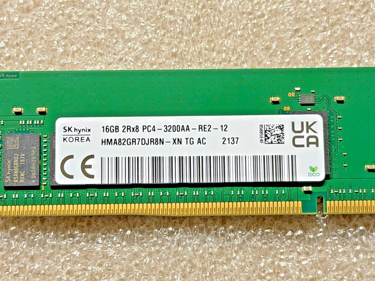 Hynix 16GB DDR4-3200 PC4-25600 2Rx8 ECC RDIMM Server Memory