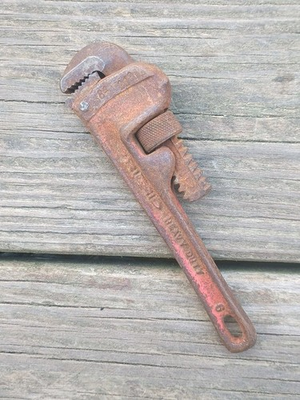 #ad Vintage RIGID 6quot; Adjustable Pipe Wrench Elyria Ohio USA $19.88