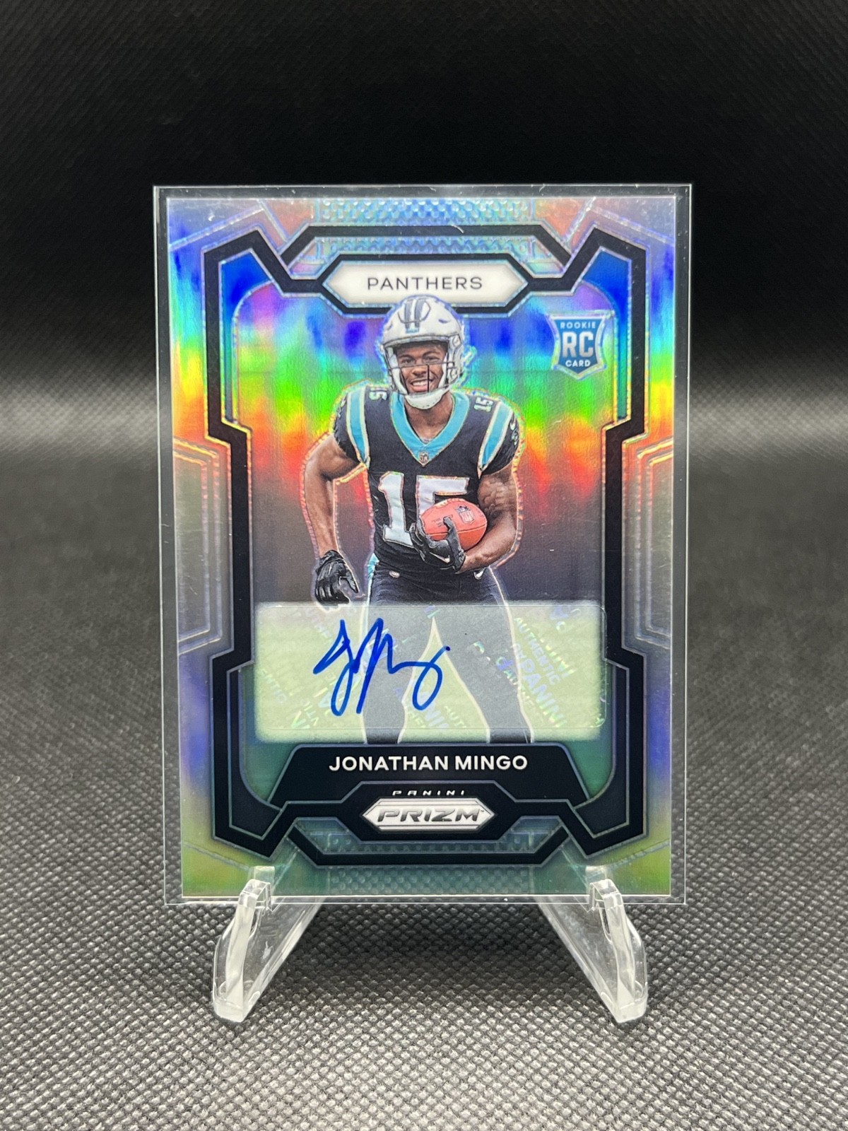 2023 Panini Rookie Silver Prizm Auto #312 Jonathan Mingo RC Panthers Cowboys
