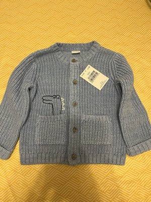 Blaue Strickjacke Krokodil 100 Baumwolle nächste 12-18 Monate