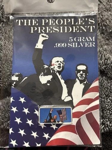 ''The Peoples President'' 5 Gram .999 Fine Silver Bar Sealed Limited Mintage 10K