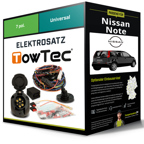 Elektrosatz 7-Pol Universell für Nissan Note 03.2006-09.2013 NEU-image