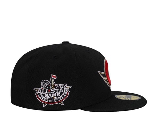 New Era Ottawa Senators 2012 Black Throwback Edition 59Fifty Fitted Hat 7 3/8 - Picture 2 of 4