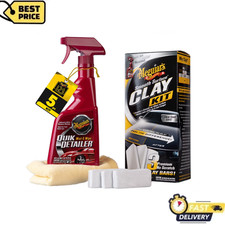 Meguiars G191700 Smooth Surface Clay Kit Car Detailing 3 Bars 16oz Detailer