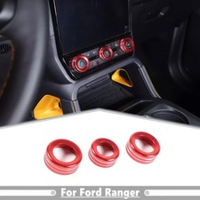 Car Ac Switch Knob Ring Cover Trim Fit For Ford Ranger 2023-2025 Accessories Red