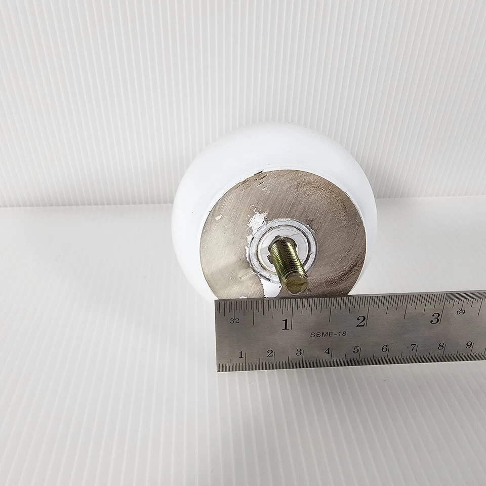 Patas de sofá, madera redonda, juego de 4, muebles, 4 pulgadas, blanco Foto 4 de 4