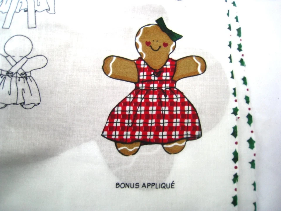 Daisy Kingdom Gingerbread Garland Door Hanging Christmas Fabric Sewing Panel - Image 3 of 4