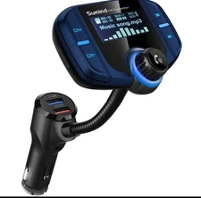 	Upgraded Version Bluetooth FM Transmitter Sumind Wireless Radio Adapter Car ...