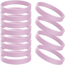 12 Pcs Solid Color Silicone Wristbands Blank Stretch Silicone Wristbands