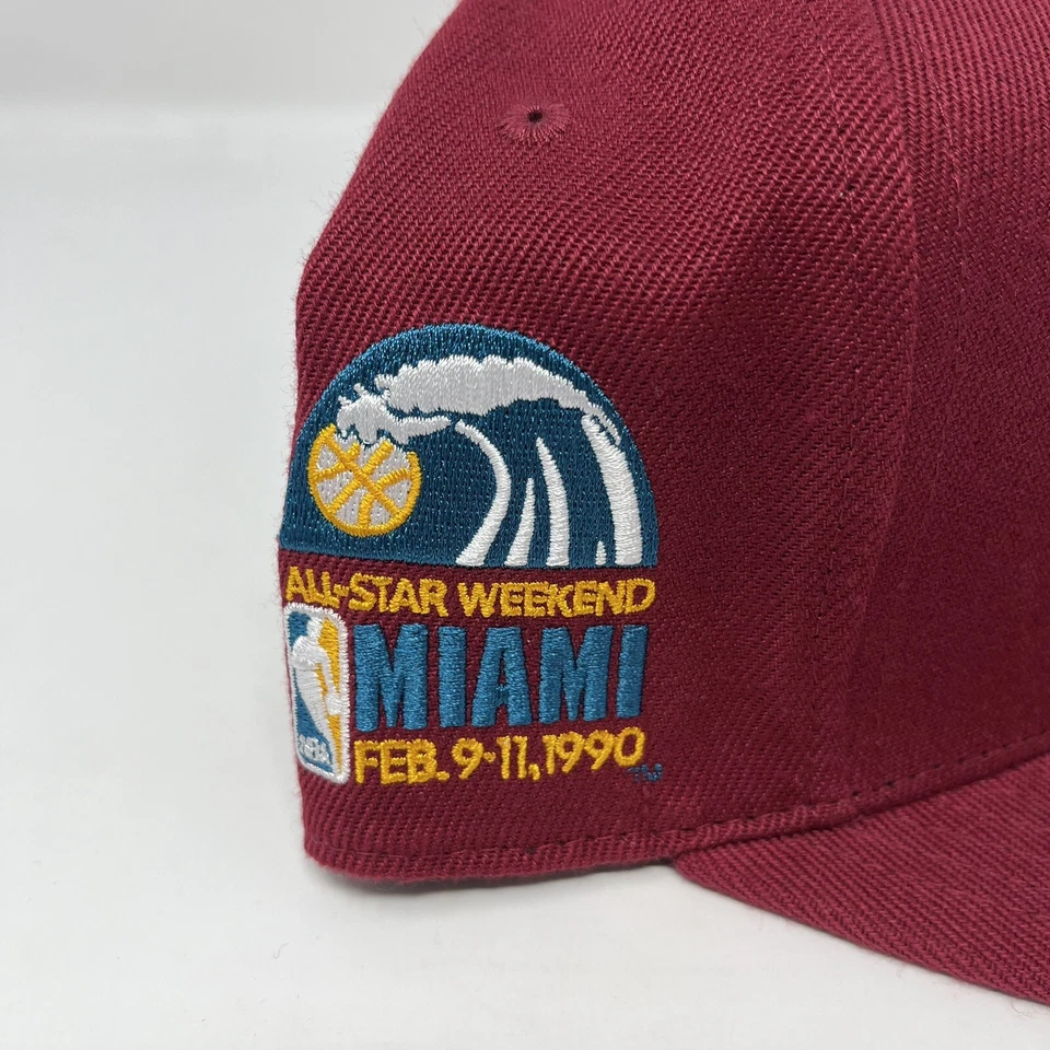 Mitchell & Ness Miami Heat All Star Weekend  Fitted Hat Cap Mens Size 7 3/4 NEW - Image 4 of 4