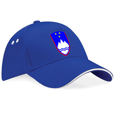 Slowenien Wappen Baseball Cap Fußball Land Ihn Slowenische Flagge Footie...