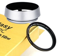 JJC LH-JXF35C Silver Hood 43mm MRC Nano UV Filter 4 FUJINON LENS XF23mmF2 R WR