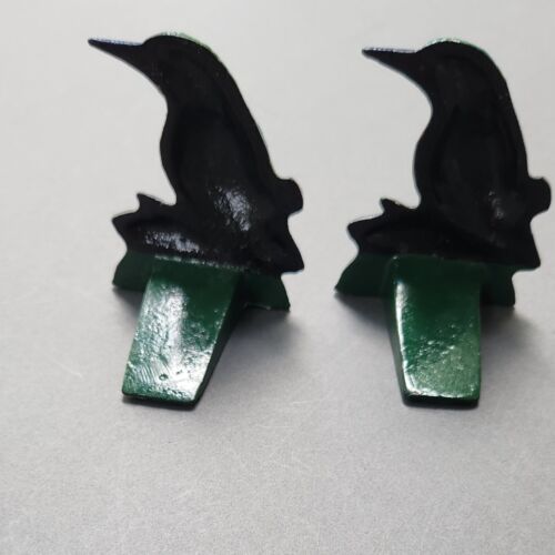 Cast Iron Bookends Bird Hummingbird Rare Old Birds - Picture 18 of 24