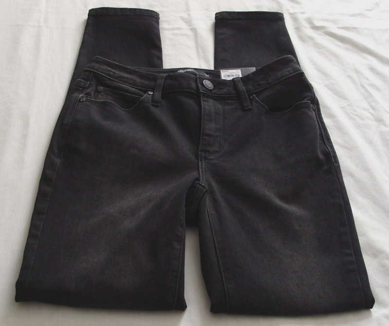 SV/VW SIMPLY VERA VERA WANG Charcoal Gray "SKINNY" Jeans Sz 2 (29 Inseam)