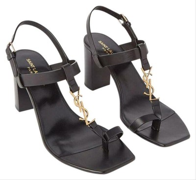 ysl logo sandals