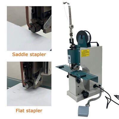 110V Electric Stapler Machine Flat Stapler Saddle Stapler Wire Binding Machine