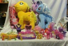 My Little Pony Lot MLP 14 Plush  Misc Figures Bags  More 28x14x14 10 LBs 15 Oz