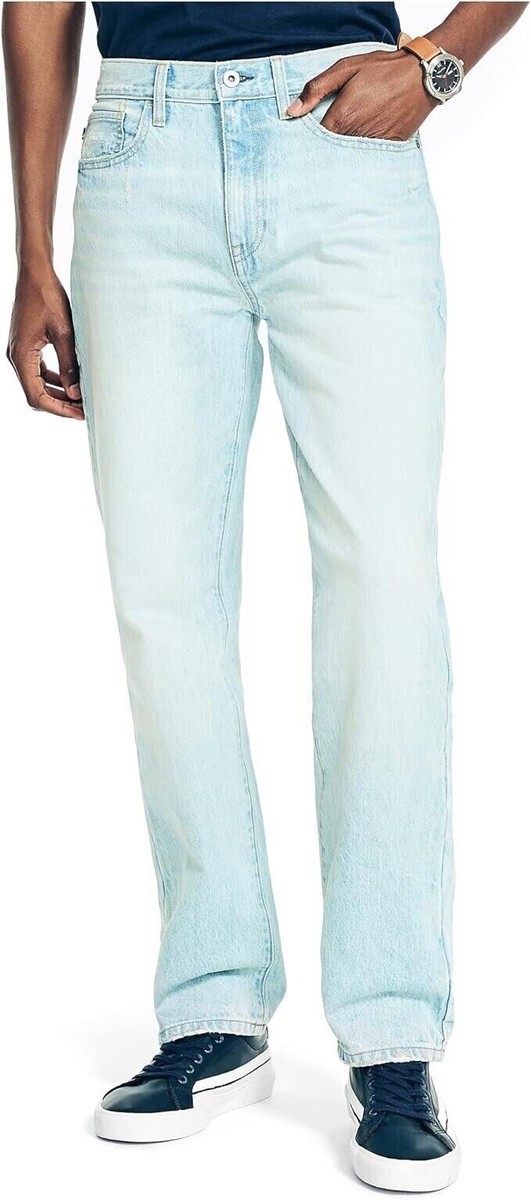 Nautica Men's Relaxed Fit Stretch Jeans – 5 Pocket Straight Leg Denim For Big & Tall Sizes - View #9