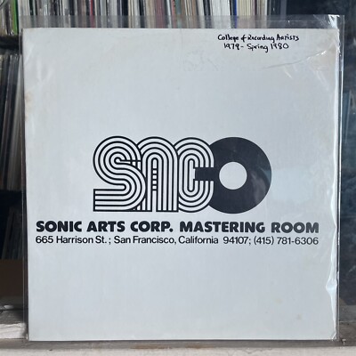 [ODDITIES/JAZZ/FUNK]~NM LP~VARIOUS~College For Recording Arts~1979-Spring 1980~