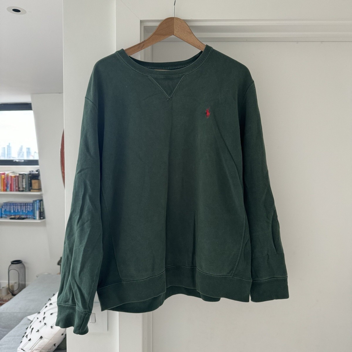 Retro ralph lauren sweatshirt dark green red horse size M Retro ralph lauren sweatshirt dark green red horse size M