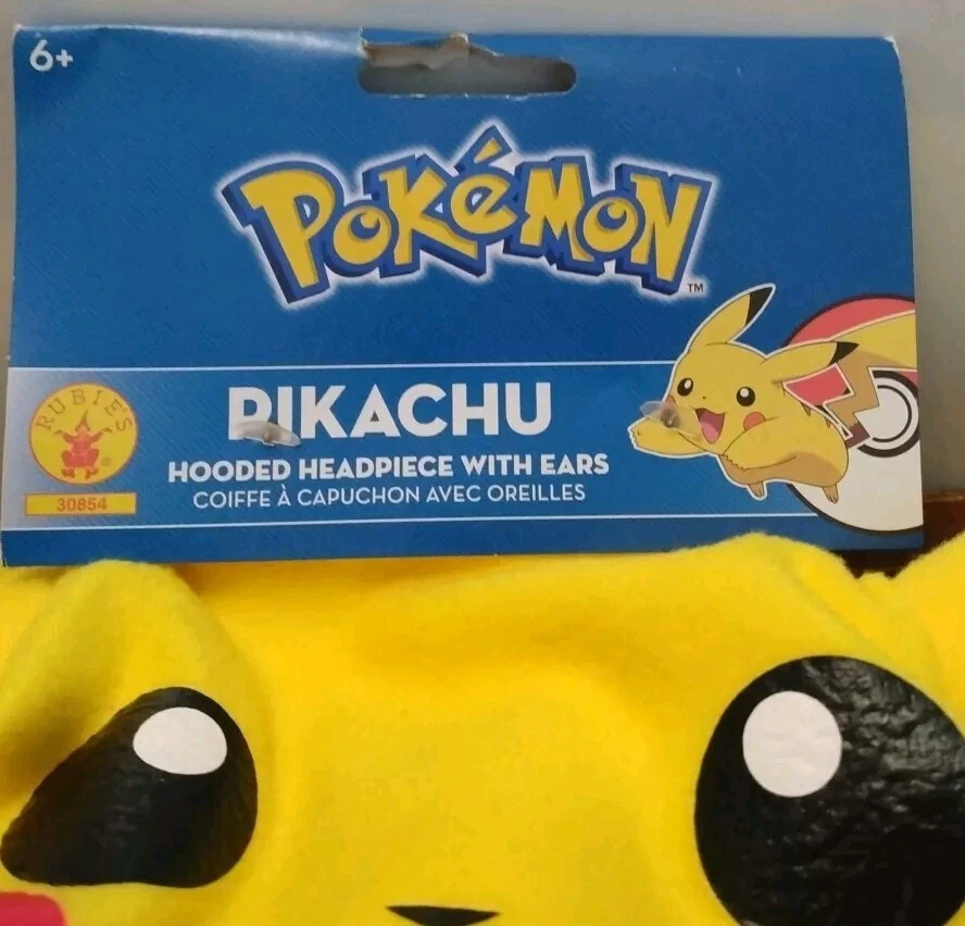 Pikachu Pokémon Hallween Disfraz Con Capucha Tocado, Orejas y Cola Conjunto Juvenil Amarillo Foto 4 de 4