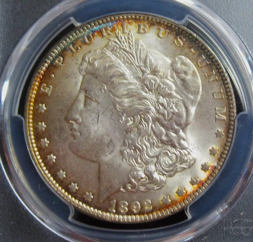1892 Morgan Dollar. PCGS MS64+
