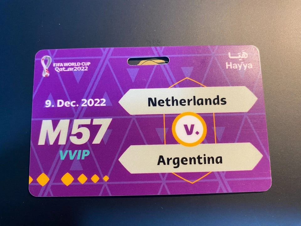 FIFA Qatar 2022 HAYYA Partido # 57 Holanda V. Argentina VVIP WC CUARTOS DE FINAL Foto 2 de 2