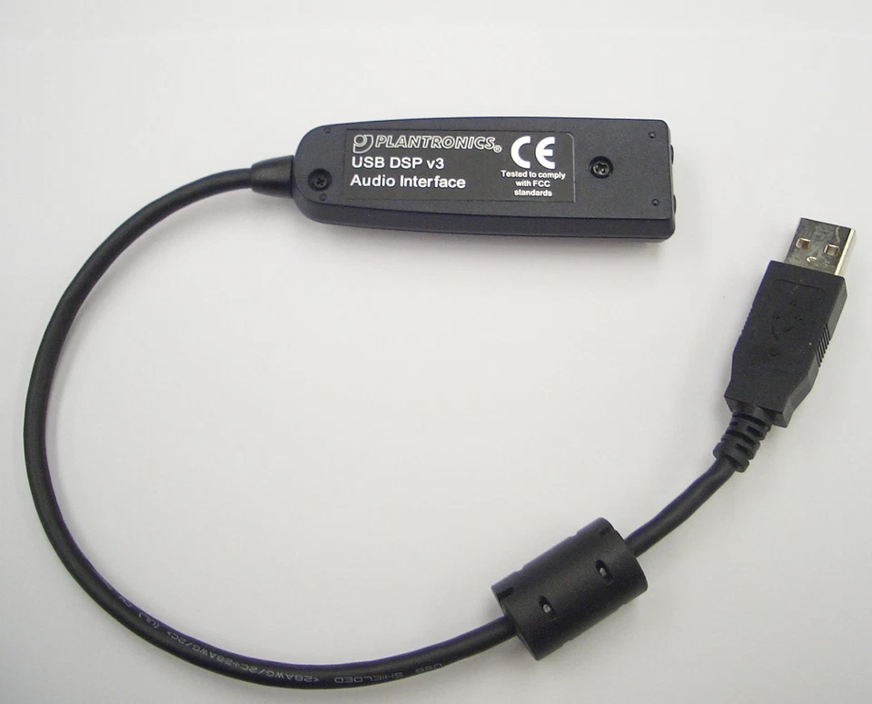 Plantronics USB DSP V3 to Dual 3.5mm Female Jack adapter for analog PC Headset - Image 2 of 2