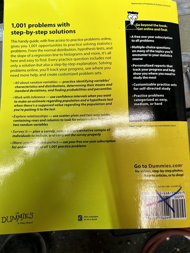 Statistics : 1,001 Practice Problems for Dummies by The Experts at Dummies... - 第 2/11 張圖片