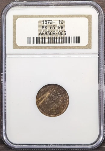 1872 U.S. Indian Head Cent NGC MS 65 RB
