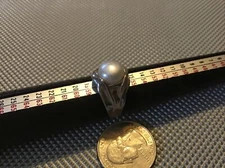 Hagit Gorali Israel 925 Sterling Silver Modernist Pearl Ring Sz 8