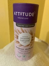 ATTITUDE Natural Oatmeal Deodorant Sensitive Skin Aluminum Free Camomile 3 Oz