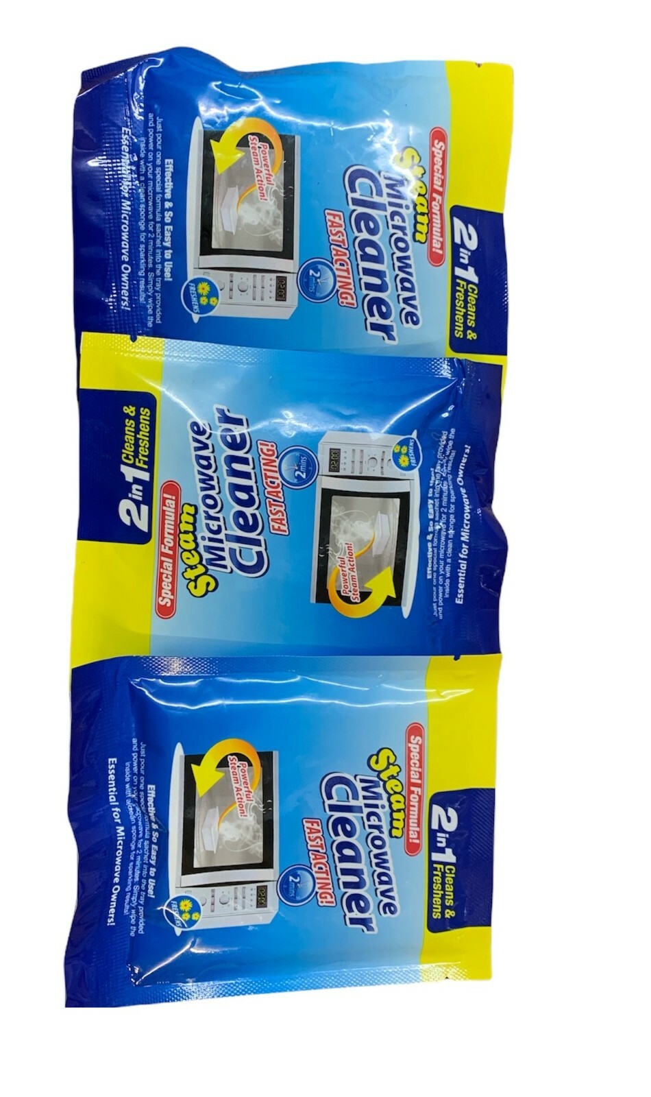 2 in 1 Microwave Steam Cleaner and Freshens Kills Germs Fast Clean Pack