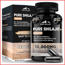 PURE SHILAJIT with Trace Minerals for Energy Immune Support 60ct PURE SHILAJIT