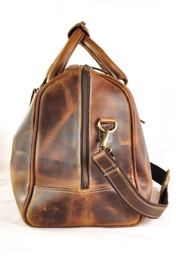 Grand � E Sac en Cuir de Voyage Vintage 52cm x 30cm - Véritable - Gep � Ck - Bild 2 von 11