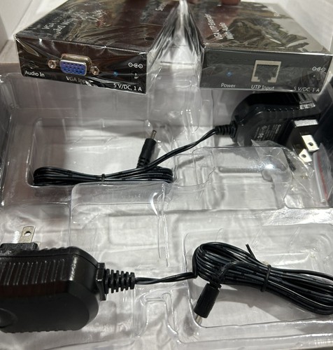 VGA UTP EXTENDER 1X1 SPLITTER VGERP01 SENDER RECEIVER W/AUDIO NEW Old Stock - Picture 12 of 13