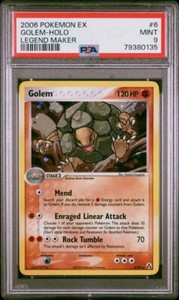 Pokemon PSA 9 MINT Golem 6/92 EX Legend Maker Holofoil 2006