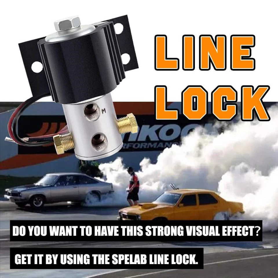 Brake Line Lock Front Scroll Control Line Lock Universal Electric Solenoids Kit Foto 2 de 4