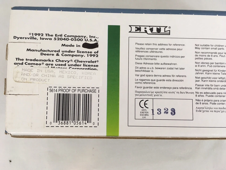 🆕️NIB Ertl 5614 Collectible John Deer Midland Implement 1955 Pickup Truck Bank - Image 4 of 4