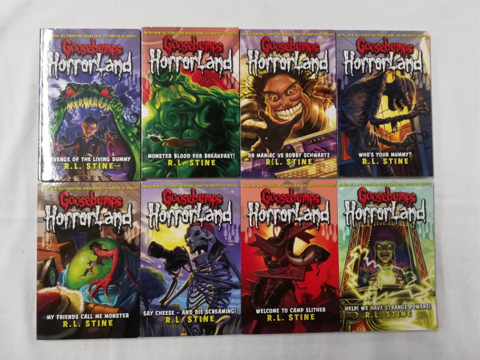 *BUNDLE* of 8 GOOSEBUMPS HORROR LAND BOOKS - Horror & Ghost Stories for Children