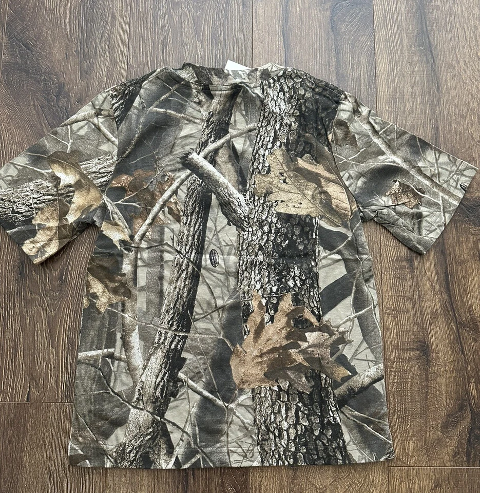 Boys Winchester Camo Tee Shirt Youth Large Vintage Realtree Hardwoods NWT - Image 2 of 4