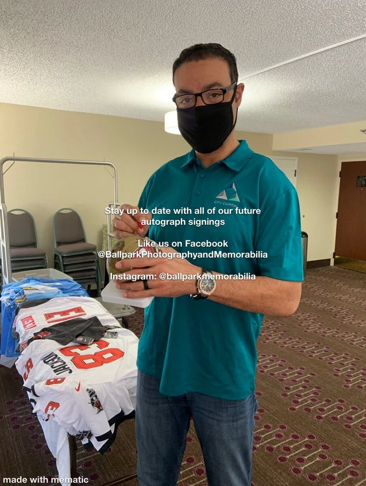 Мини-шлем с автографом Винсента Джексона из Лос-Анджелеса San Diego Chargers Eclipse сертификат подлинности - Изображение 3 из 3