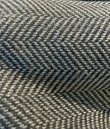 Native Herringbone Gray Slate Backed Chenille Upholstery Fabric by the yard - Picture 6 of 8