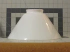 Vintage 9.5in THIN Milk Glass Lamp Shade 3in Fitter, Industrial 1920s 9.5" by 5"